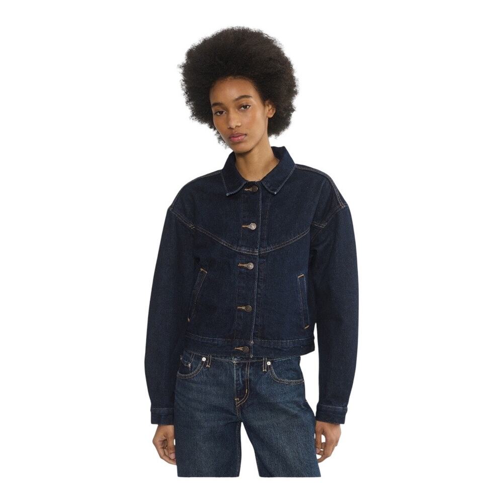 Levi's Shrunken '90s Trucker Western Jacket Cropped Women Large NWT